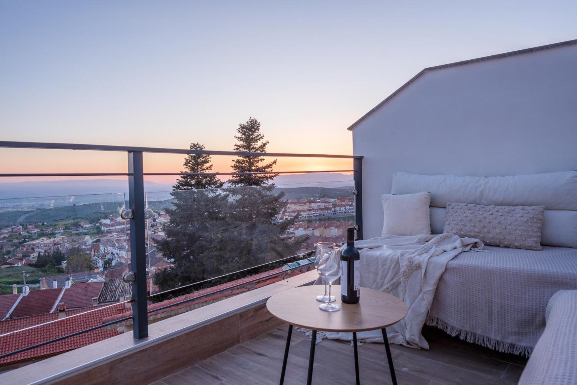 Casa Penalisa Con Jacuzzi, Barbacoa, Chimenea Y Vistas Panoramicas A Granada Villa Alfacar Buitenkant foto